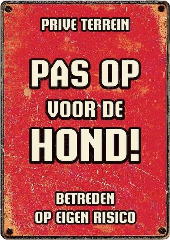 Bord pas op voor de hond