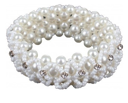 Haarstrik chrystal pearl