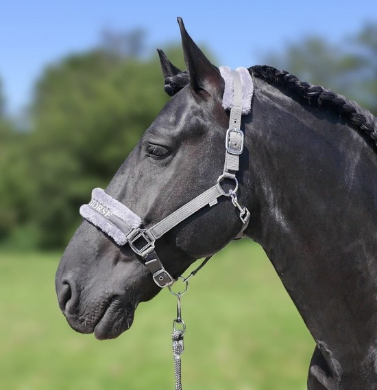 Halster soft with name grey 1