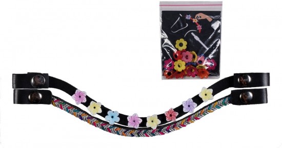 Hhorse frontriem bloemen 1