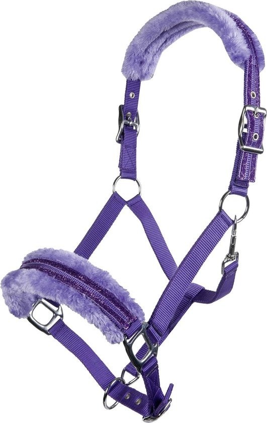 Hkm halster glitter paars