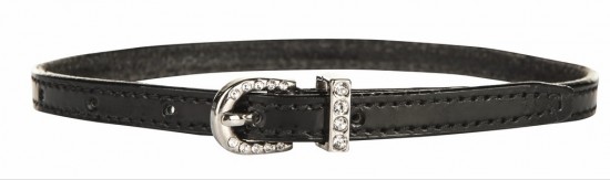 Hkm spoorriem lak strass zilver