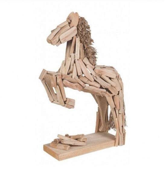 Houten standbeeld paard 1