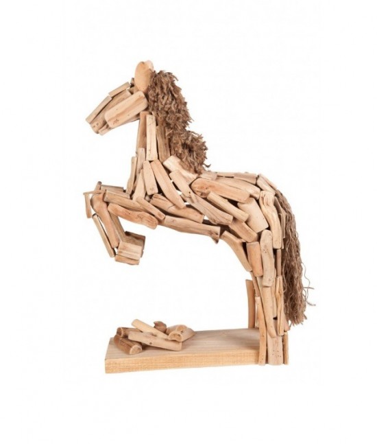 Houten standbeeld paard 2