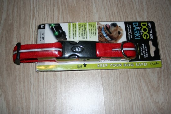 Visiglo nylon halsband met ledstrip