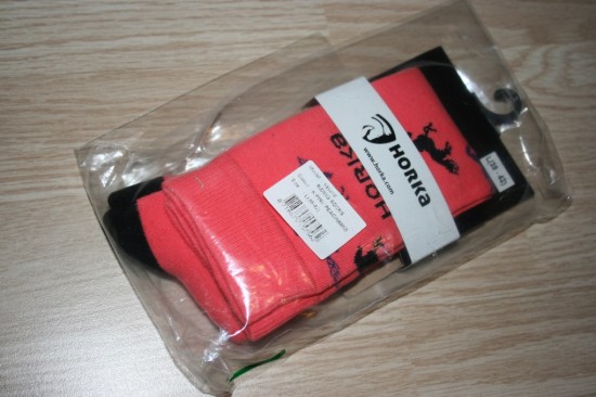 Horka sok cobalt/ roze met figuurtjes