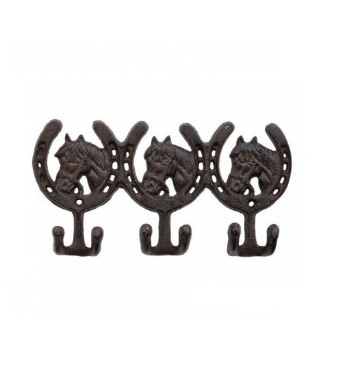 Kapstok hoefijzer 6haaks