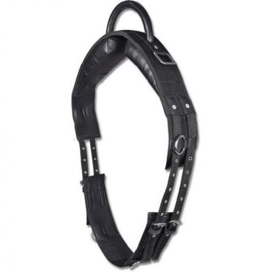 Longeersingel met handvat zwart 0