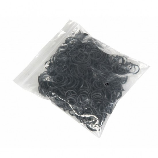Manenelastiekjes zwart smal 1