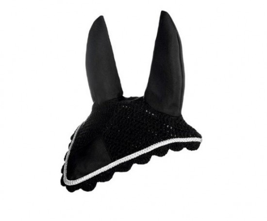 Oornetje hkm zwart zilver koord