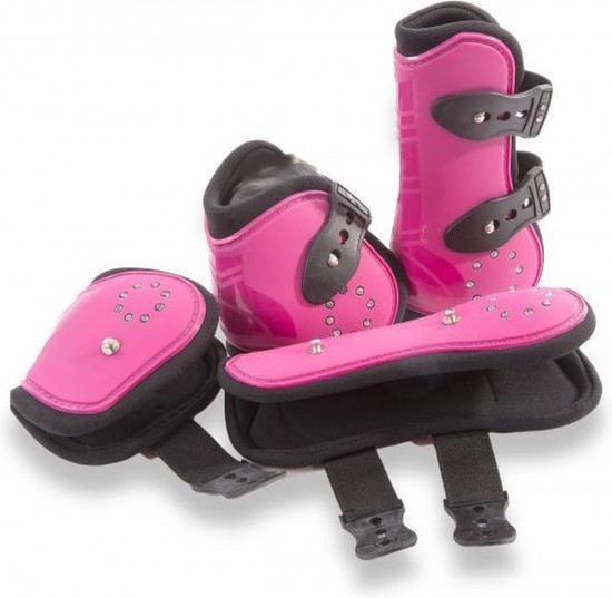 Peesbeschermerset strass fuchsia