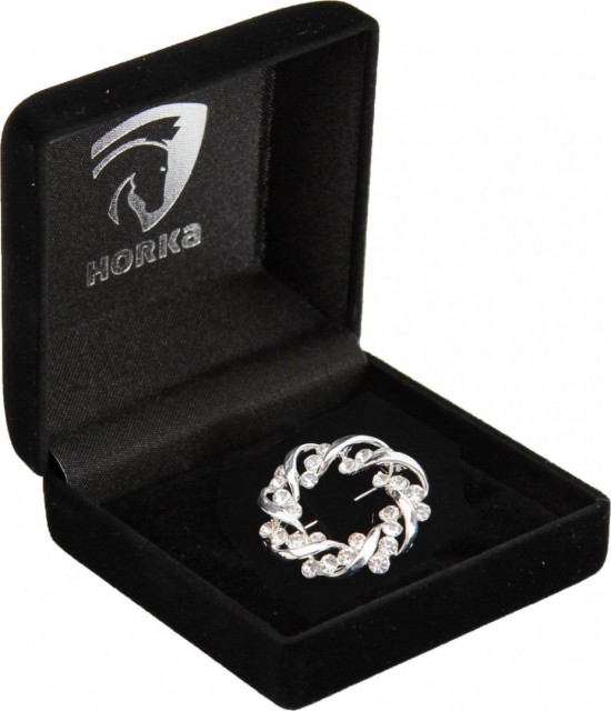 Plastronspeld krans zilver 1