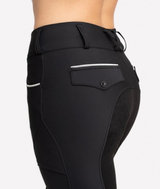 Rijbroek cc suede zit zwart 2