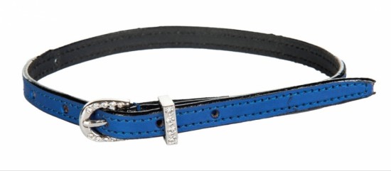 Spoorriem strass blauw