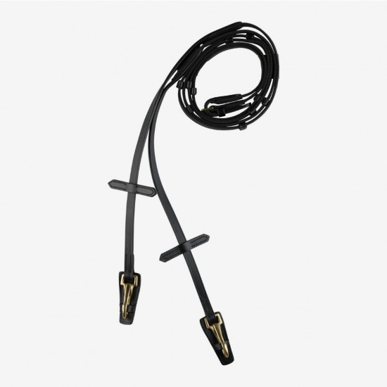 Teugel rubber clips zwart messing