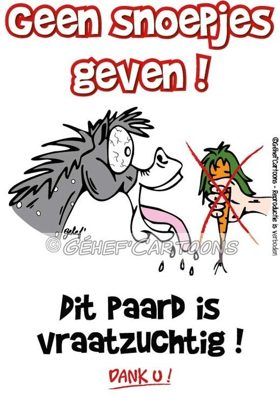 Waakbord geen snoep geven