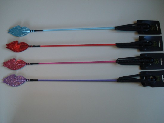 Zweep paardenhoofd glitter